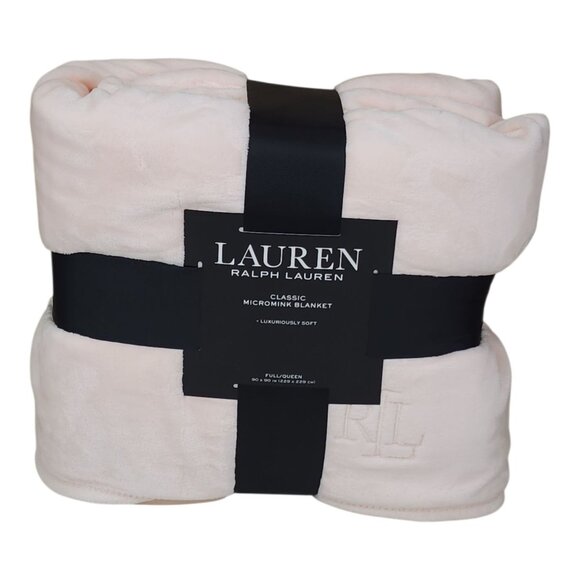 Lauren Ralph Lauren Classic Micromink Blanket Full/Queen Luxuriously Soft 90x90 - Picture 8 of 8